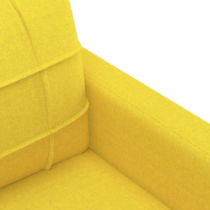 Canapé à 3 places Jaune clair 180 cm Tissu