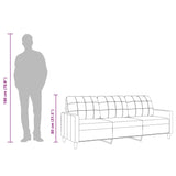 Canapé à 3 places Jaune clair 180 cm Tissu