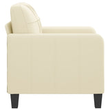 Fauteuil Crème 60 cm Similicuir
