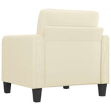 Fauteuil Crème 60 cm Similicuir