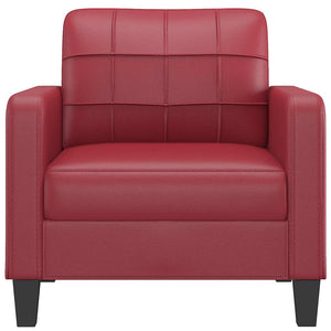 Fauteuil Rouge bordeaux 60 cm Similicuir