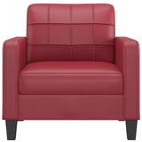 Fauteuil Rouge bordeaux 60 cm Similicuir