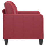 Fauteuil Rouge bordeaux 60 cm Similicuir