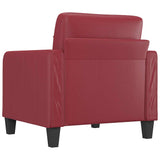 Fauteuil Rouge bordeaux 60 cm Similicuir