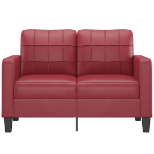 Canapé à 2 places Rouge bordeaux 120 cm Similicuir