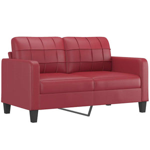 Canapé à 2 places Rouge bordeaux 140 cm Similicuir