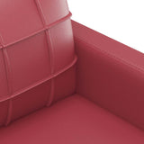 Canapé à 2 places Rouge bordeaux 140 cm Similicuir