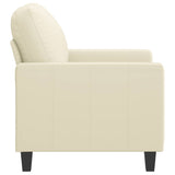 Fauteuil Crème 60 cm Similicuir