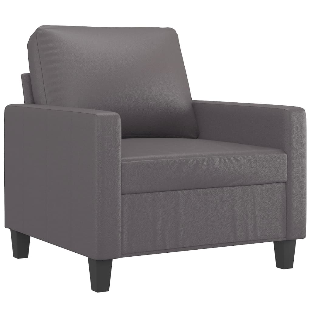 Fauteuil Gris 60 cm Similicuir