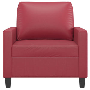 Fauteuil Rouge bordeaux 60 cm Similicuir