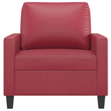 Fauteuil Rouge bordeaux 60 cm Similicuir