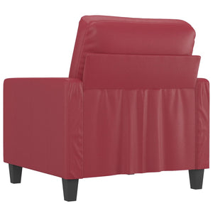 Fauteuil Rouge bordeaux 60 cm Similicuir