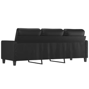 Canapé à 3 places Noir 180 cm Similicuir