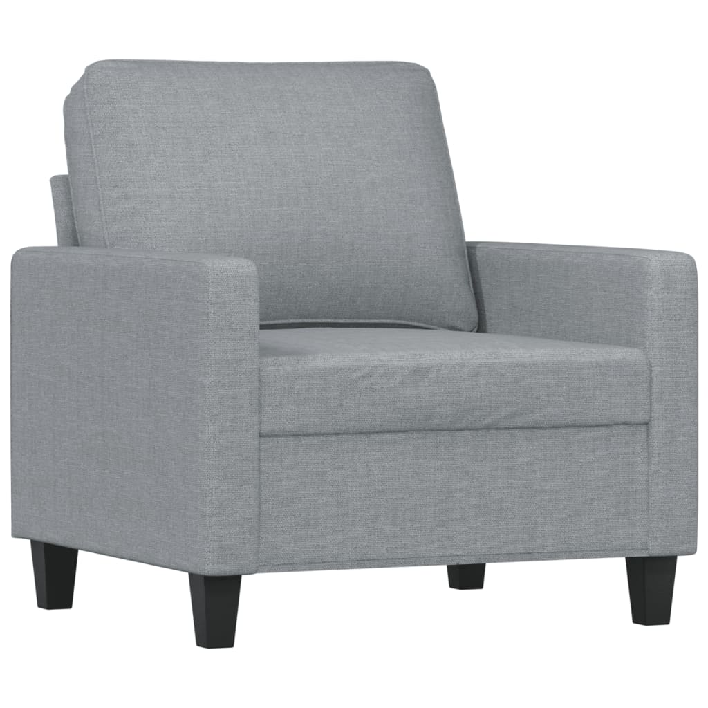 Fauteuil Gris clair 60 cm Tissu