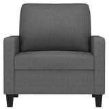 Fauteuil Gris foncé 60 cm Tissu