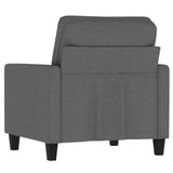 Fauteuil Gris foncé 60 cm Tissu