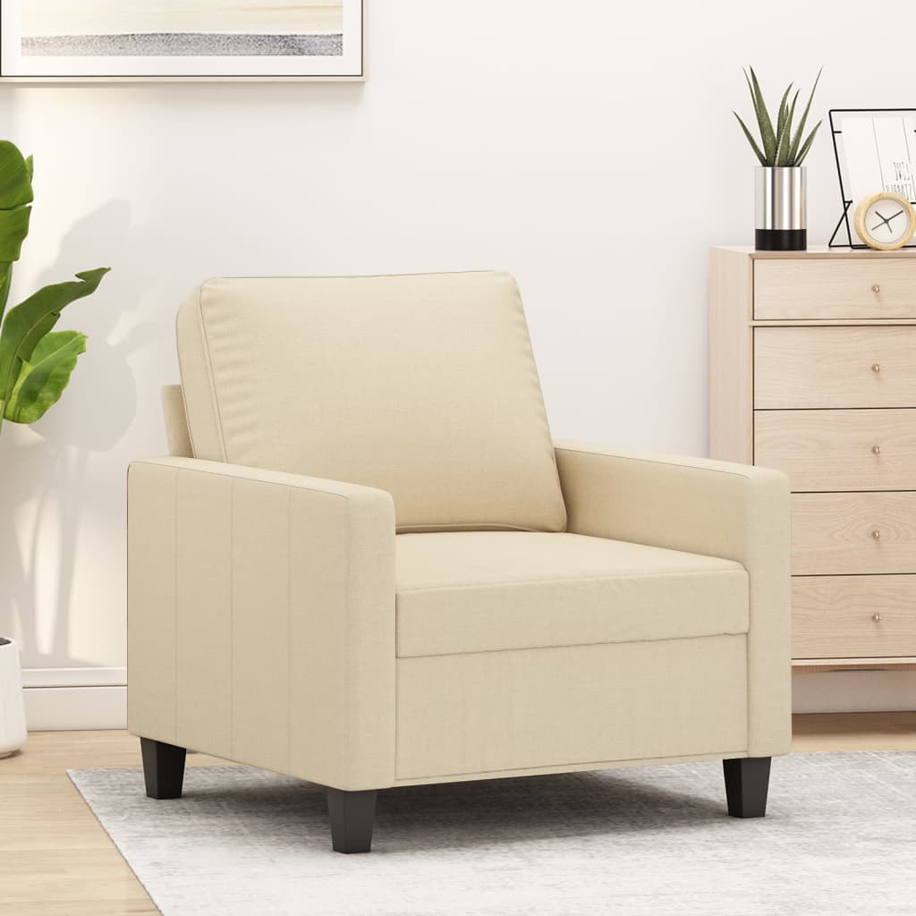 Fauteuil Crème 60 cm Tissu