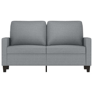Canapé à 2 places Gris clair 120 cm Tissu