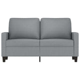Canapé à 2 places Gris clair 120 cm Tissu