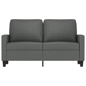 Canapé à 2 places Gris foncé 120 cm Tissu