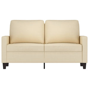 Canapé à 2 places Crème 120 cm Tissu
