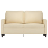 Canapé à 2 places Crème 120 cm Tissu