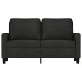 Canapé à 2 places Noir 120 cm Tissu