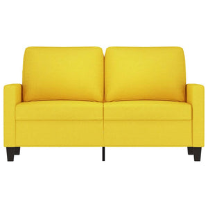 Canapé à 2 places Jaune clair 120 cm Tissu