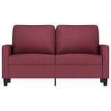 Canapé à 2 places Rouge bordeaux 120 cm Tissu