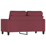 Canapé à 2 places Rouge bordeaux 120 cm Tissu