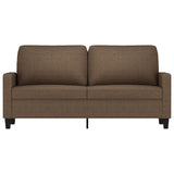 Canapé à 2 places Marron 140 cm Tissu