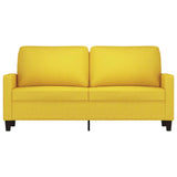 Canapé à 2 places Jaune clair 140 cm Tissu