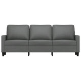 Canapé à 3 places Gris foncé 180 cm Tissu
