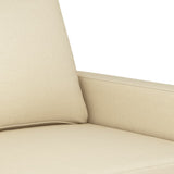Canapé à 3 places Crème 180 cm Tissu