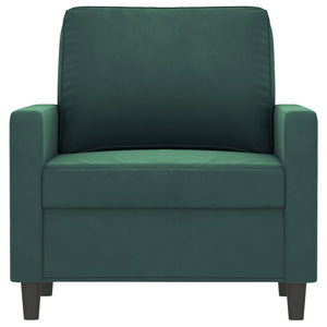 Fauteuil Vert foncé 60 cm Velours