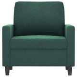 Fauteuil Vert foncé 60 cm Velours