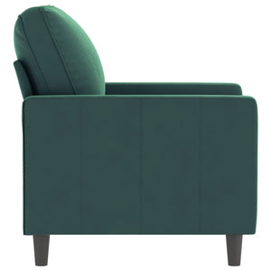 Fauteuil Vert foncé 60 cm Velours