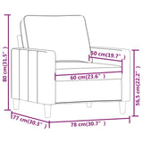 Fauteuil Vert foncé 60 cm Velours