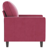 Fauteuil Rouge bordeaux 60 cm Velours
