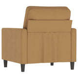 Fauteuil Marron 60 cm Velours