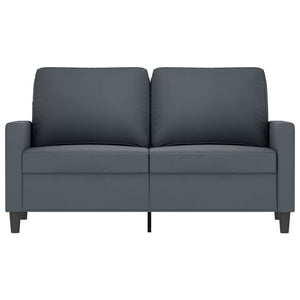 Canapé à 2 places Gris foncé 120 cm Velours