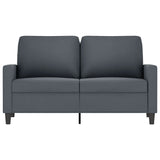 Canapé à 2 places Gris foncé 120 cm Velours