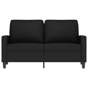 Canapé à 2 places Noir 120 cm Velours