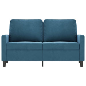 Canapé à 2 places Bleu 120 cm Velours