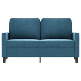 Canapé à 2 places Bleu 120 cm Velours