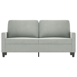 Canapé à 2 places Gris clair 140 cm Velours
