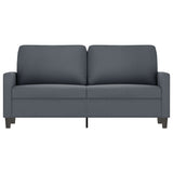 Canapé à 2 places Gris foncé 140 cm Velours