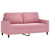 Canapé à 2 places Rose 140 cm Velours