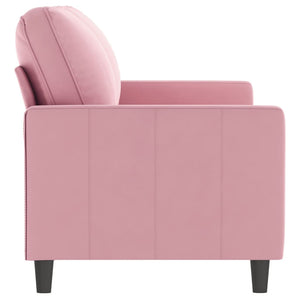Canapé à 2 places Rose 140 cm Velours