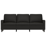 Canapé à 3 places Noir 180 cm Velours